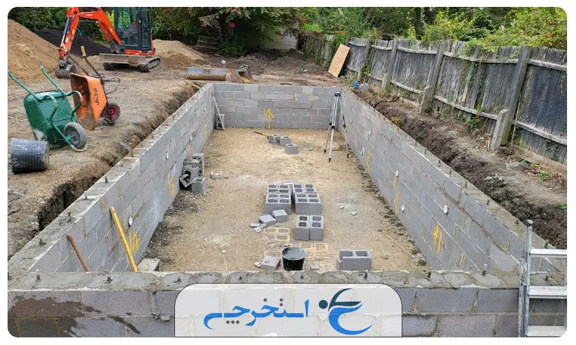 ساخت استخر با بلوک